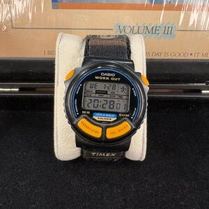 Vintage 90s Japan Casio 879 JC-10 Work Out Digital alarm Quartz Jog & Walk Watch